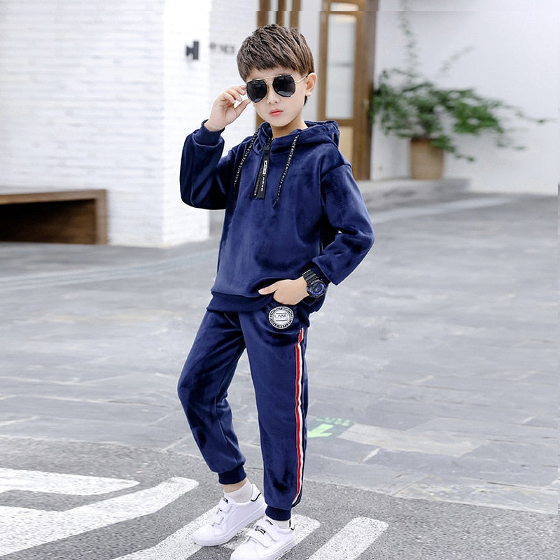 Long Sleeve Sweatshirt + Pants Big Boys Tracksuit