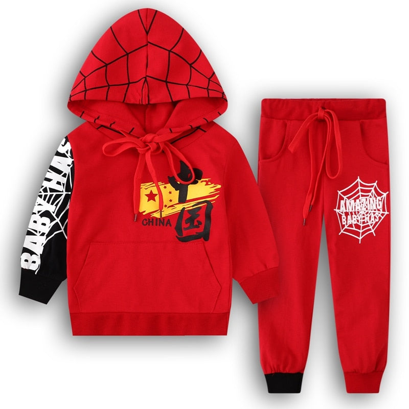 Spiderman Hooded Set 2 -7 yrs