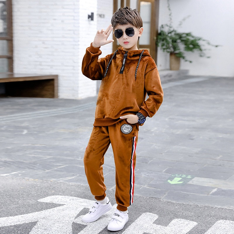 Long Sleeve Sweatshirt + Pants Big Boys Tracksuit