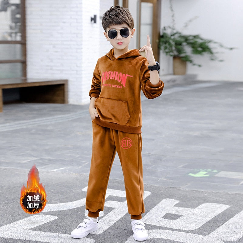 Long Sleeve Sweatshirt + Pants Big Boys Tracksuit