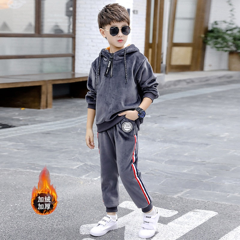 Long Sleeve Sweatshirt + Pants Big Boys Tracksuit