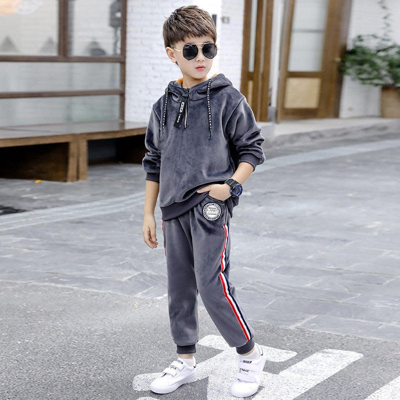 Long Sleeve Sweatshirt + Pants Big Boys Tracksuit
