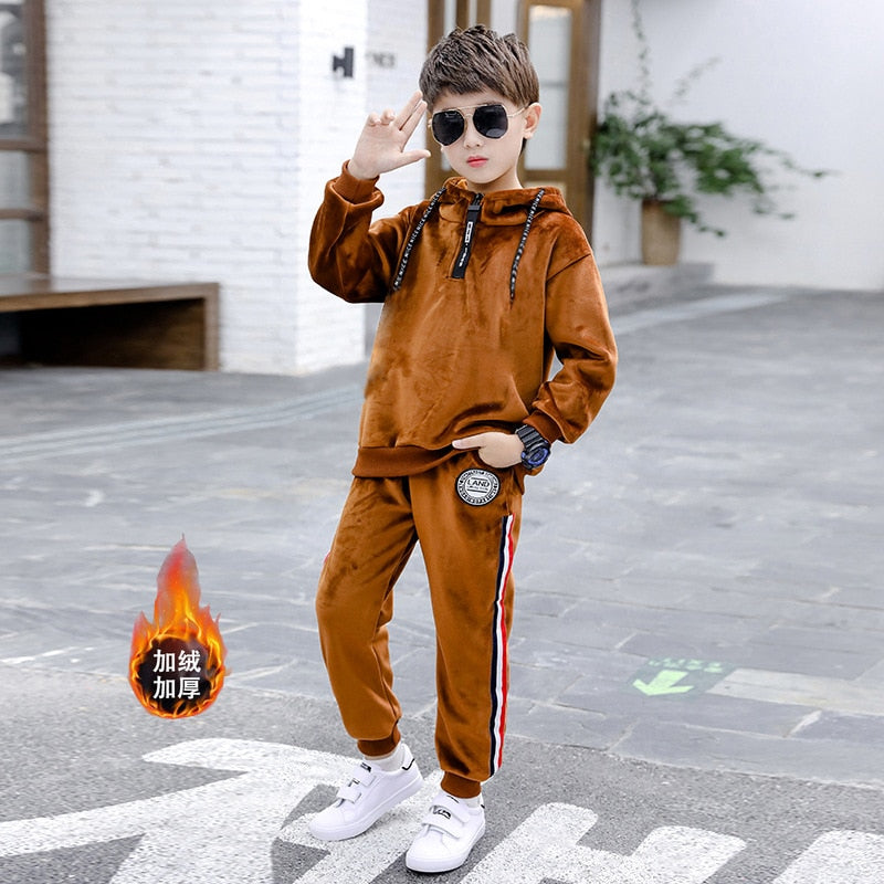 Long Sleeve Sweatshirt + Pants Big Boys Tracksuit
