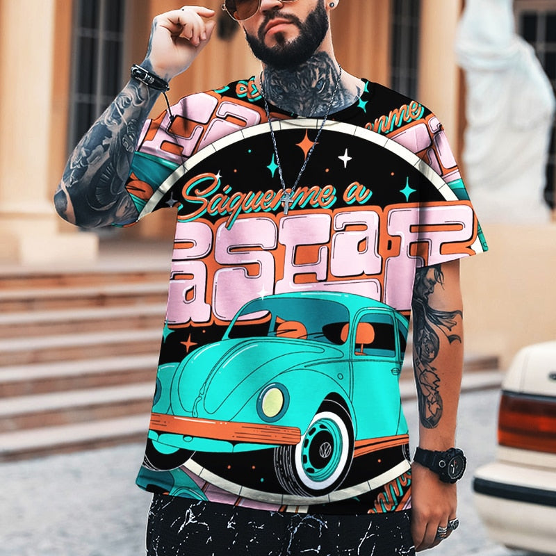 3D PRINT TEE Oversize S-5XL