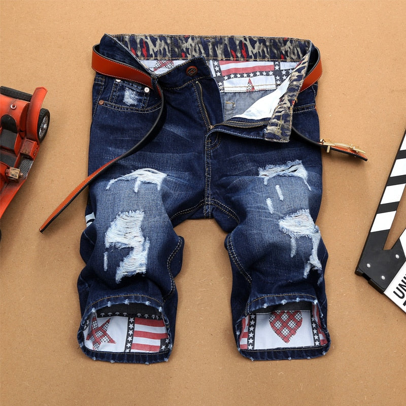 Ripped Short Jeans Size 28-38