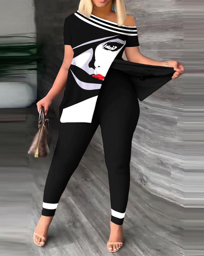 Cute Off Shoulder TWO PIECE SET