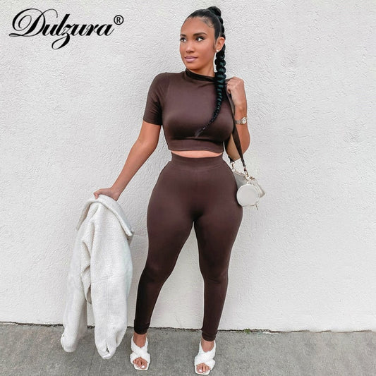 Solid Women Two Piece Set