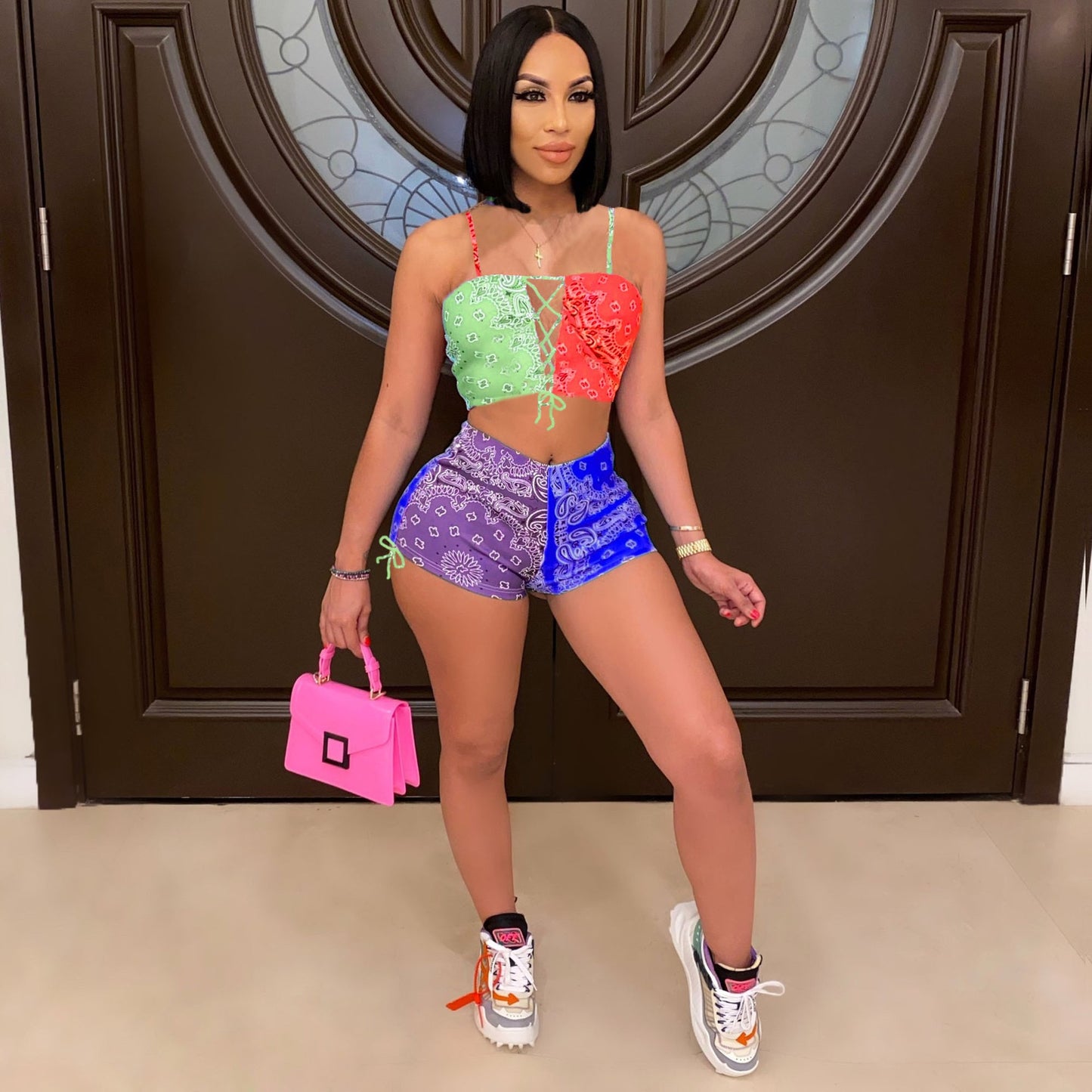 Bandana Print 2 Pieces Sport Sets