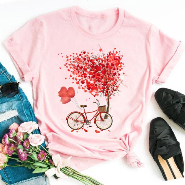 Women Bicycle  Black TSHIRT